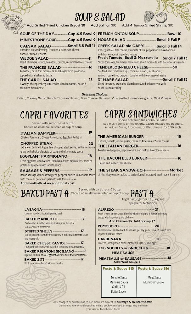 Capri By Mayamex Restaurant Menu image 4